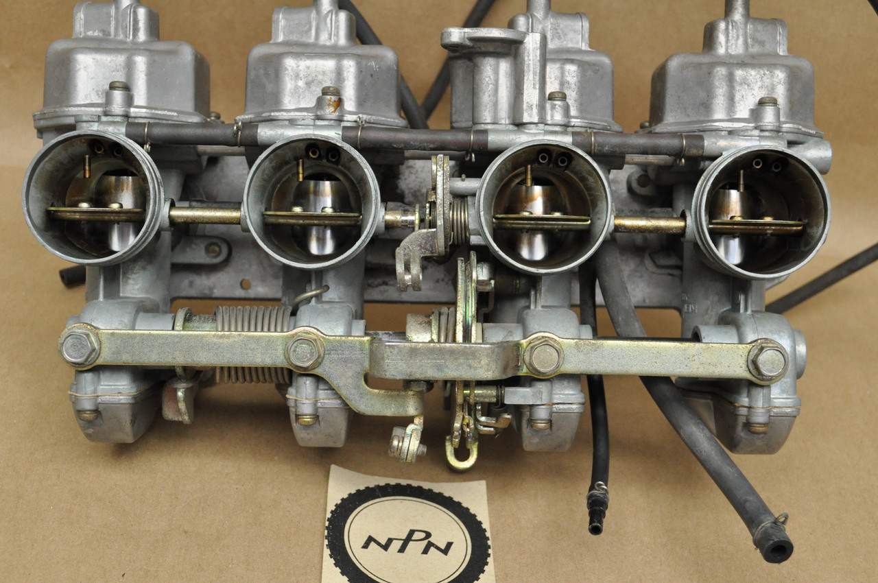 Vtg OEM Honda CB750 K2-1978 Keihin Carburetor Bank Rack Assy PD42B 16100-300-034
