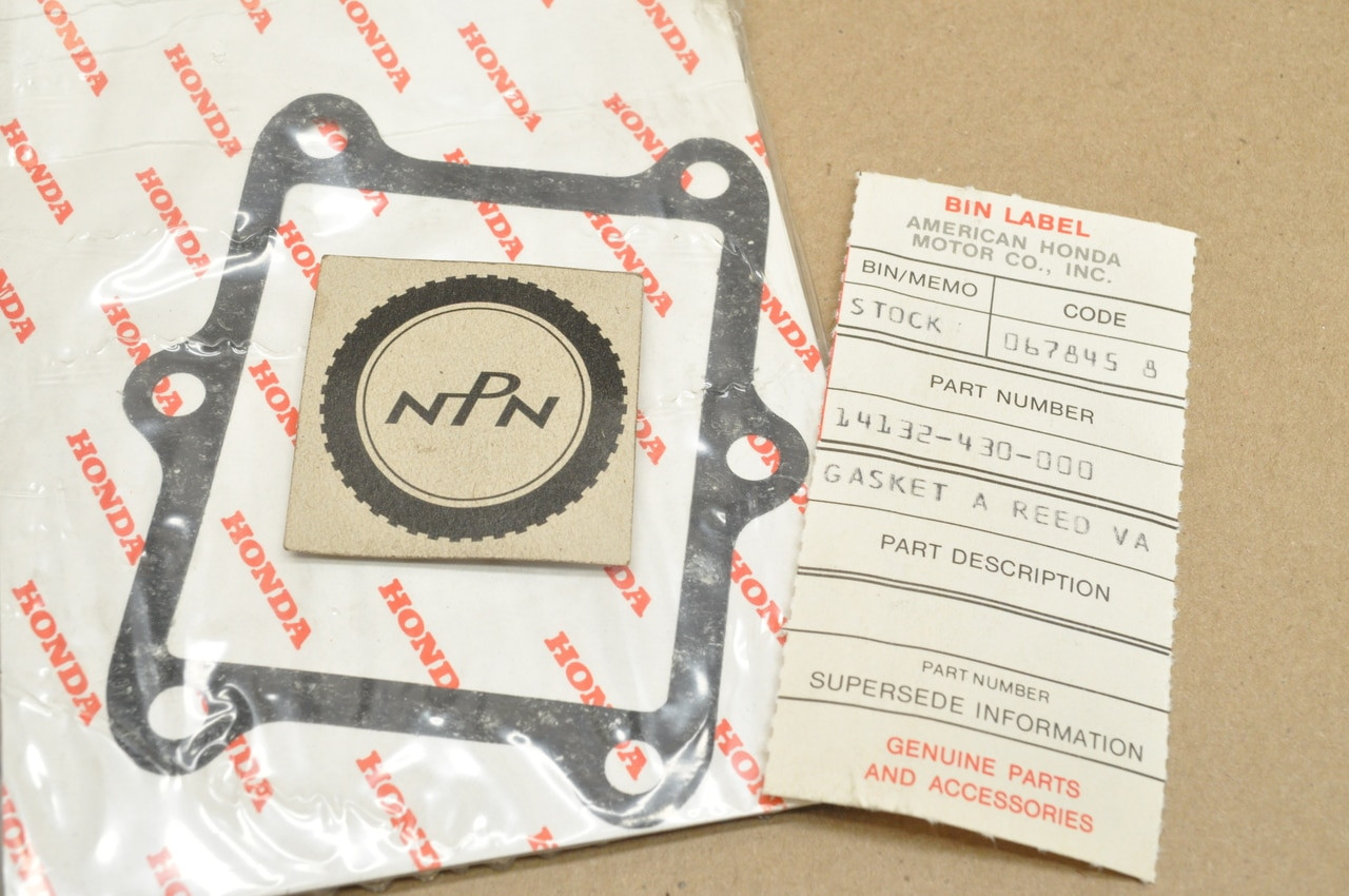 NOS Honda ATC250 R CR250 R CR450 R CR480 R FL350 R FL400 R TRX250 R Reed Valve Gasket A 14132-430-000