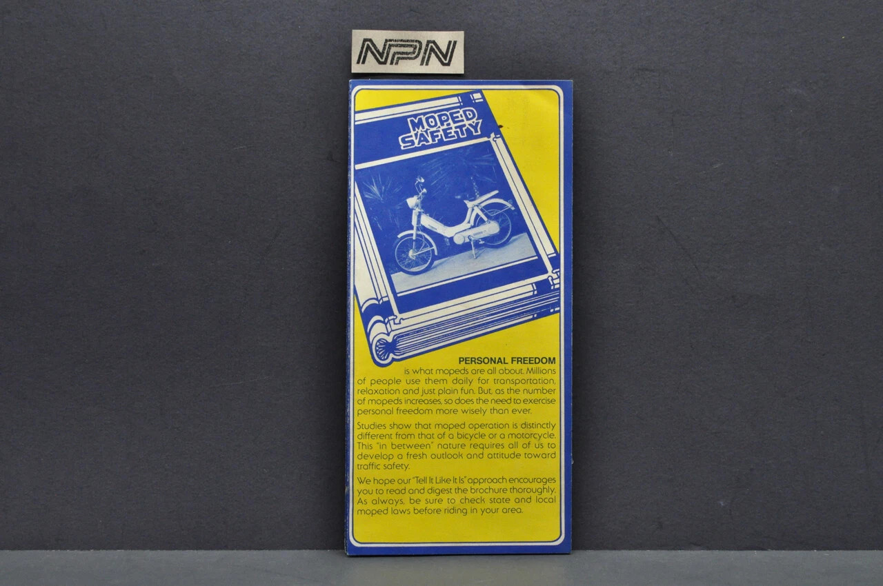 Vintage NOS 1978 Honda Moped Safety Manual Brochure PA50 Hobbit