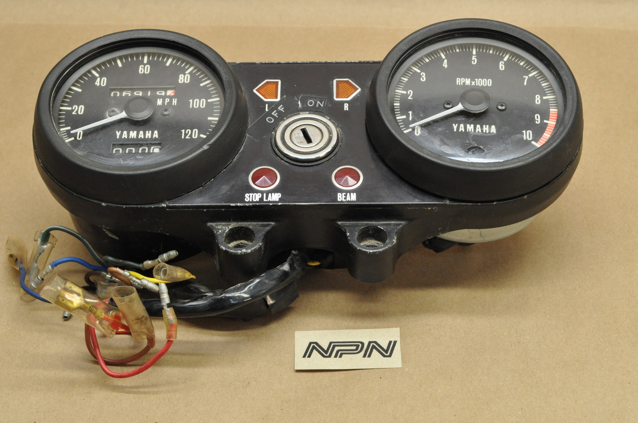 Vtg OEM Yamaha 1973-75 RD250 RD350 Speedometer Tach Gauge Cluster