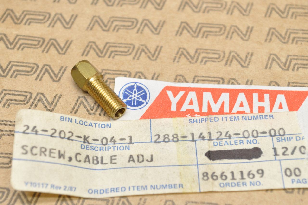 NOS Yamaha DT80 GT80 GTMX JT1 MX80 TY80 YZ80 Cable Adjust Screw 288-14124-00
