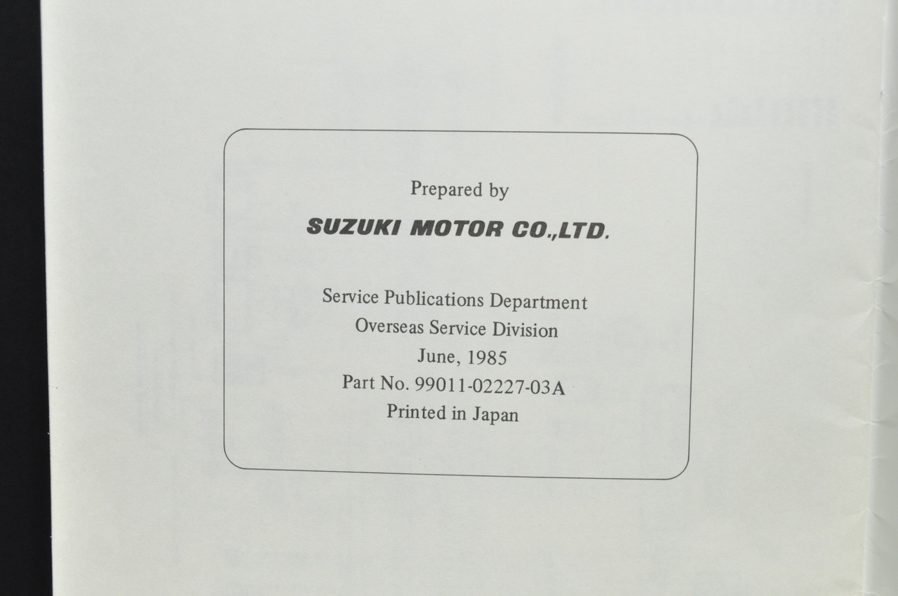 Vintage Suzuki FA50 Moped Motorcycle Owners Manual 1985 Print Date