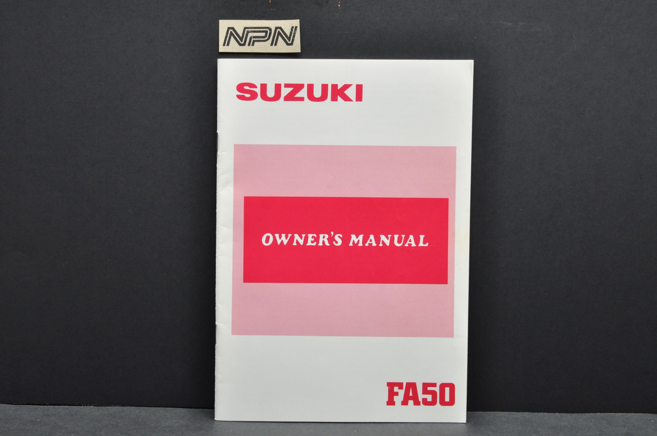 Vintage Suzuki FA50 Moped Motorcycle Owners Manual 1985 Print Date