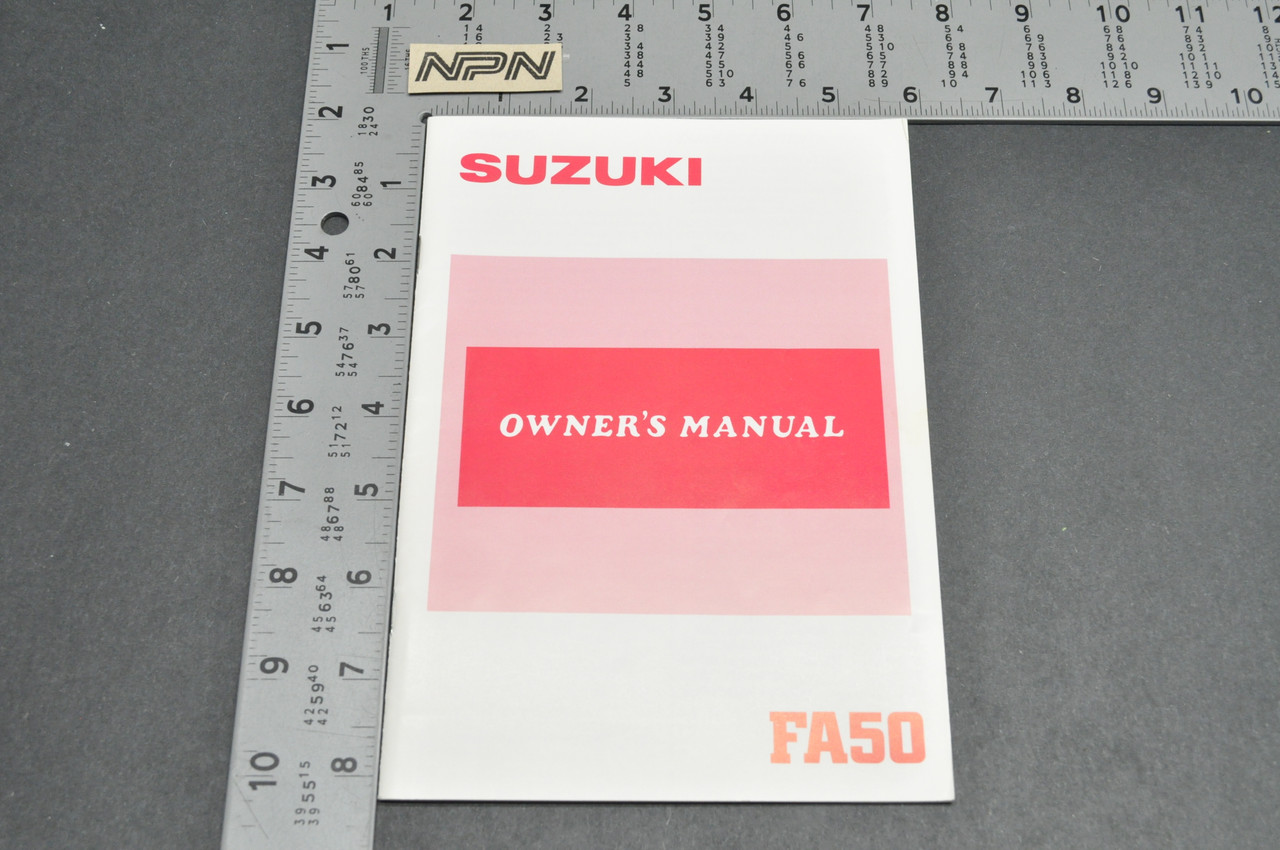 Vintage Suzuki FA50 Moped Motorcycle Owners Manual 1985 Print Date