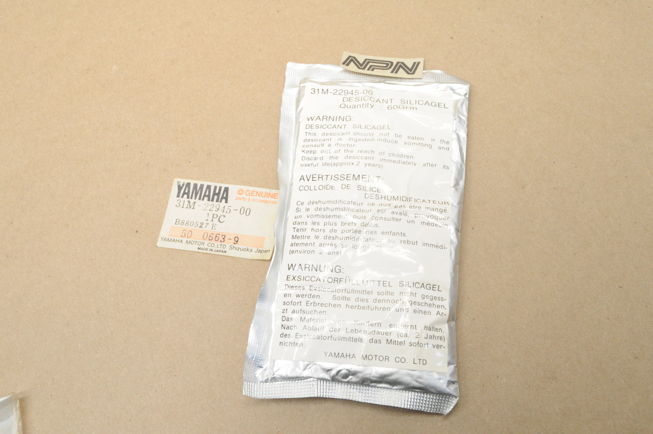 NOS Yamaha 1983-93 XVZ12 XVZ13 Air Compressor Dryer Desiccant 60 Gram Pack 31M-22945-00