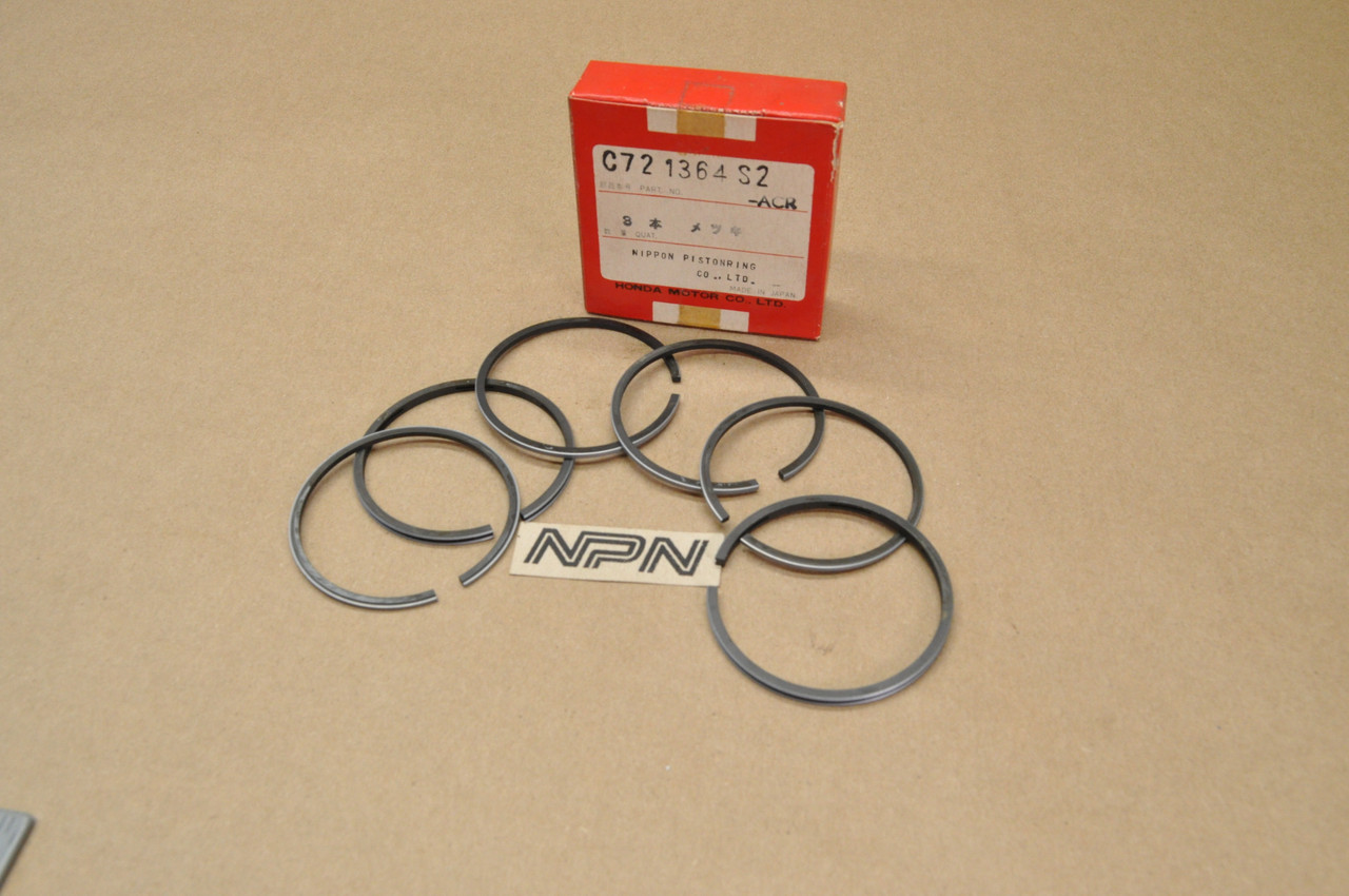 NOS Honda CA72 .50 Oversize Piston Ring Set for 2 Pistons = 6 Rings 13032-259-000