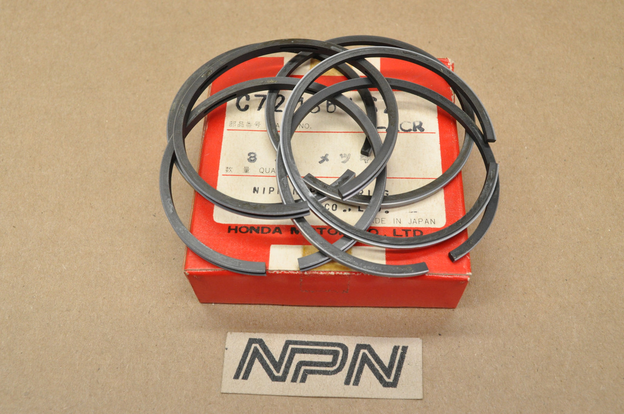 NOS Honda CA72 .50 Oversize Piston Ring Set for 2 Pistons = 6 Rings 13032-259-000
