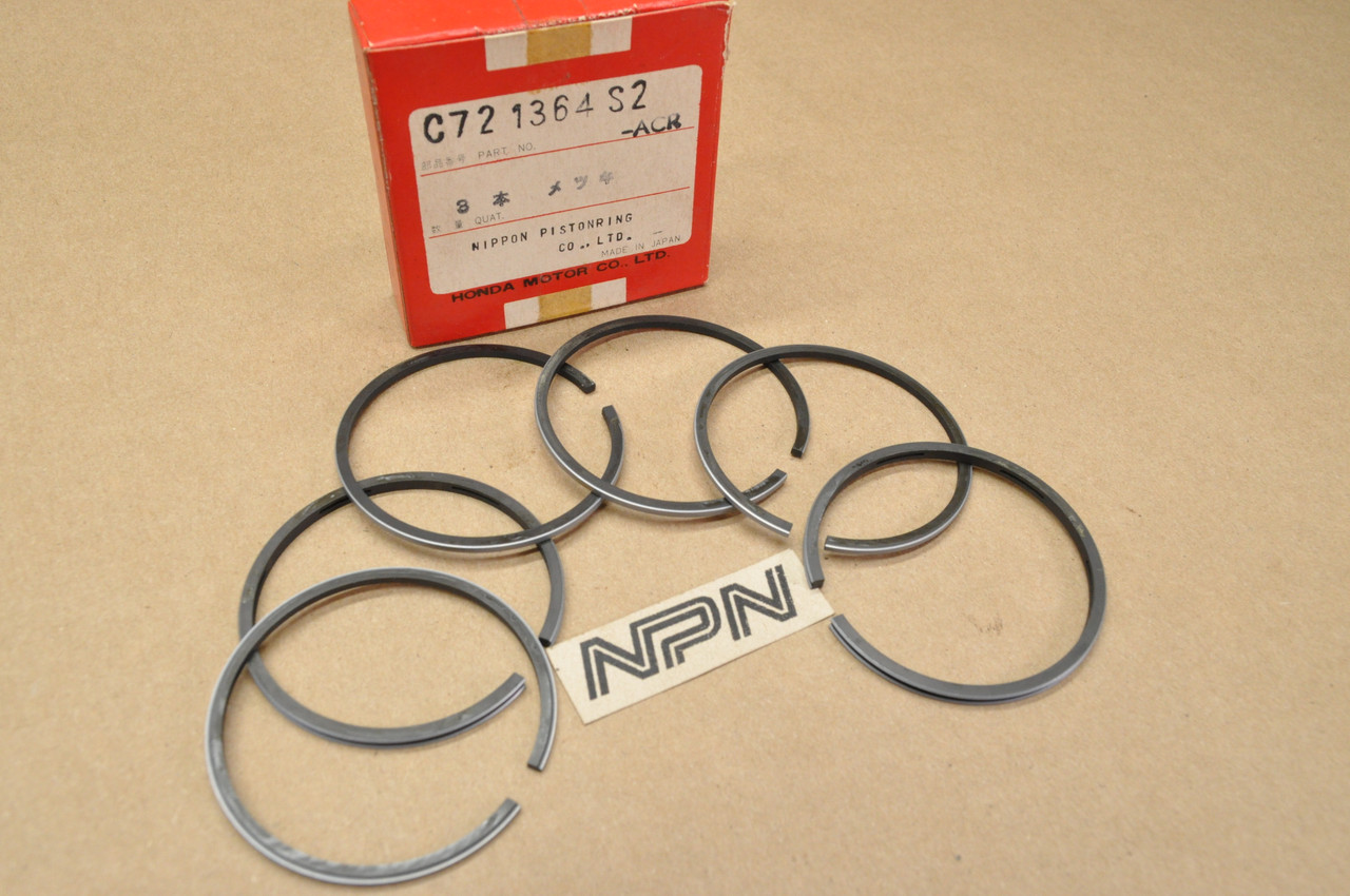 NOS Honda CA72 .50 Oversize Piston Ring Set for 2 Pistons = 6 Rings 13032-259-000