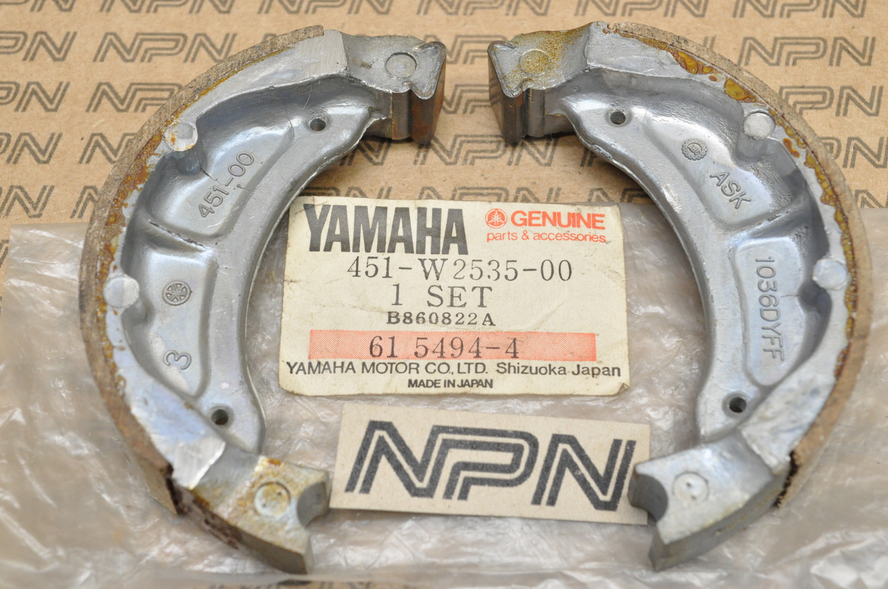 NOS Yamaha BW80 LC50 PW80 TY80 YZ50 YZ60 YZ80 Brake Shoe Set 451-W2535-00