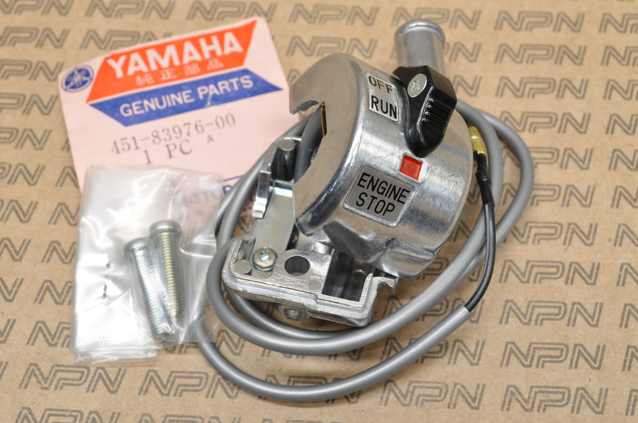 NOS Yamaha 1974-75 TY80 Right Handlebar Engine Run Kill Stop Switch 451-83976-00