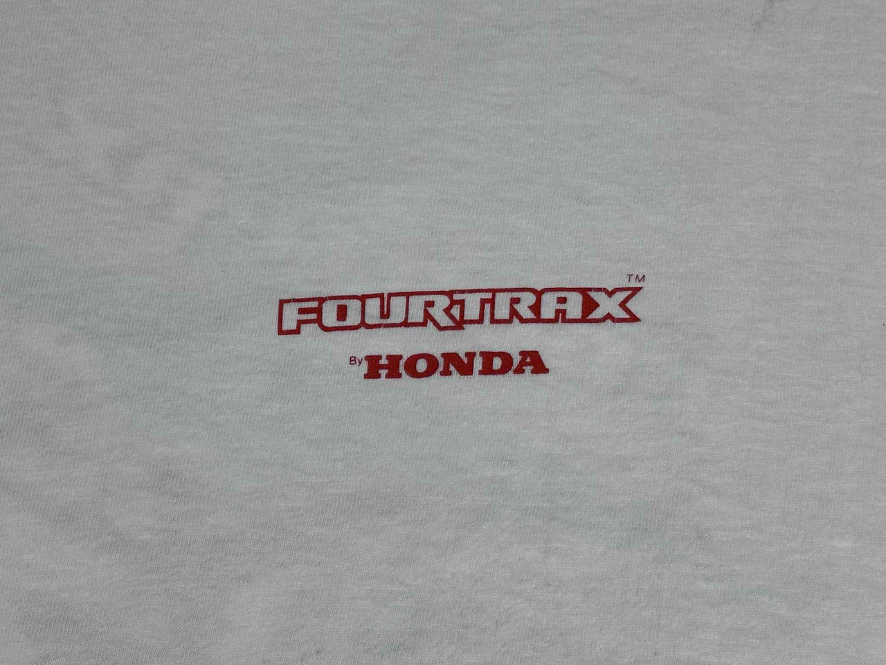 VTG Hondaline Honda TRX250 R FourTrax Shirt Mens L White 80s USA ATV 4 Wheeler