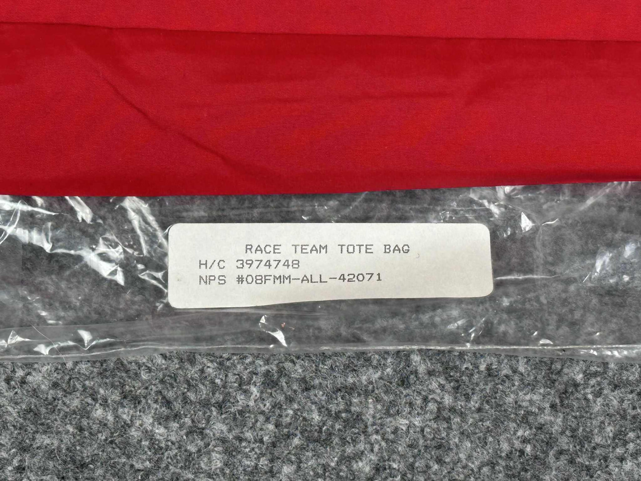 Vintage NOS Honda Racing Team Tote Bag Motorcycle Wing Logo Nylon Red White USA