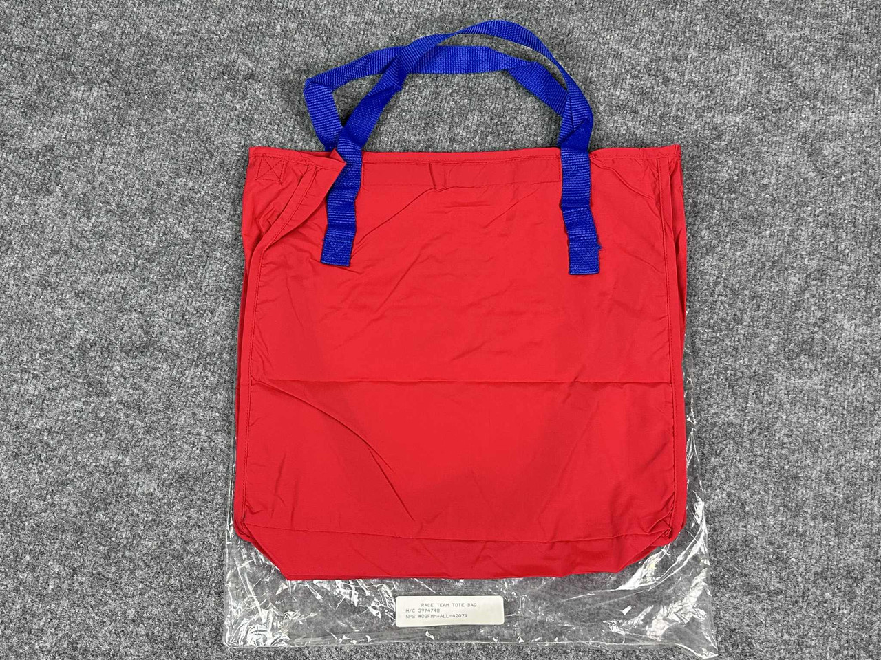 Vintage NOS Honda Racing Team Tote Bag Motorcycle Wing Logo Nylon Red White USA
