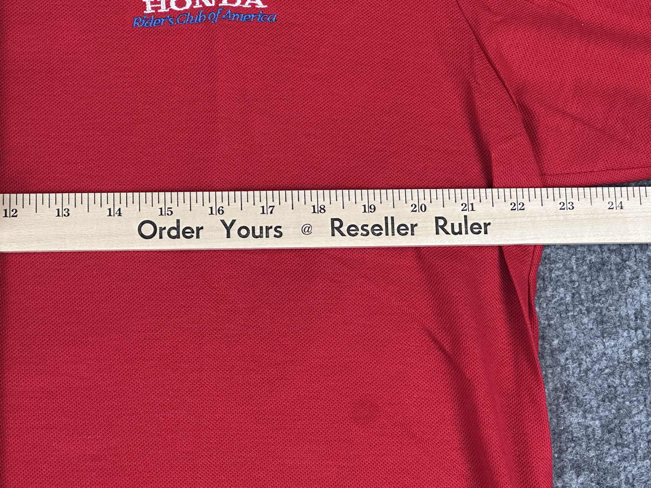 VTG NOS 90s Honda Riders Club America Polo Shirt Mens L Ride Red Swingster NWT