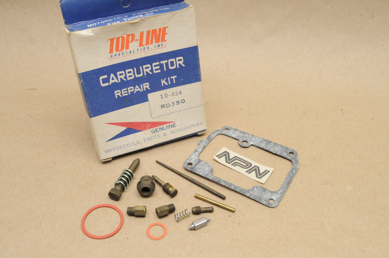 NOS Yamaha RD350 Top-Line Carburetor Repair Kit Jets Gaskets *INCOMPLETE* 10-024
