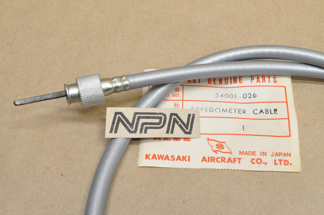 NOS Kawasaki 1969-75 H1 1976 KH500 Speedometer Speedo Cable 54001-026