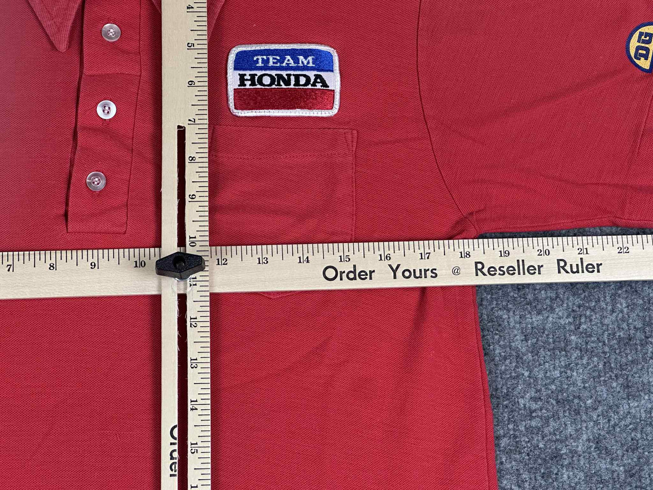 Vintage Team Honda Racing Shirt Mens M Red DG Fox Motocross Pit Crew Polo 90s