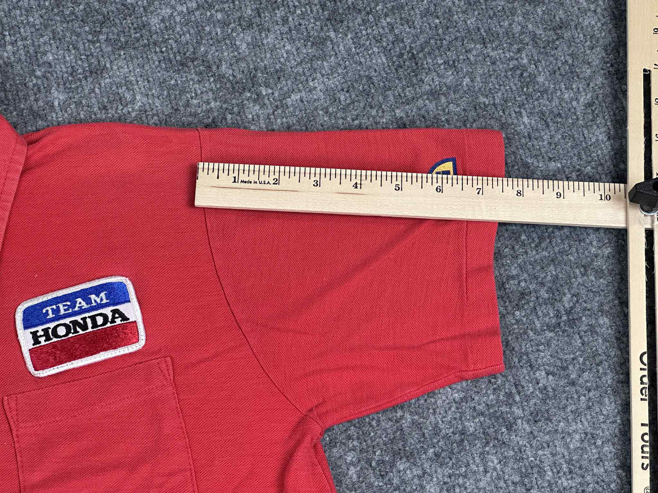 Vintage Team Honda Racing Shirt Mens M Red DG Fox Motocross Pit Crew Polo 90s