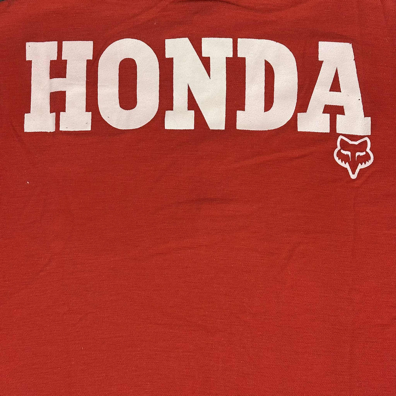 Vintage Team Honda Racing Shirt Mens M Red DG Fox Motocross Pit Crew Polo 90s