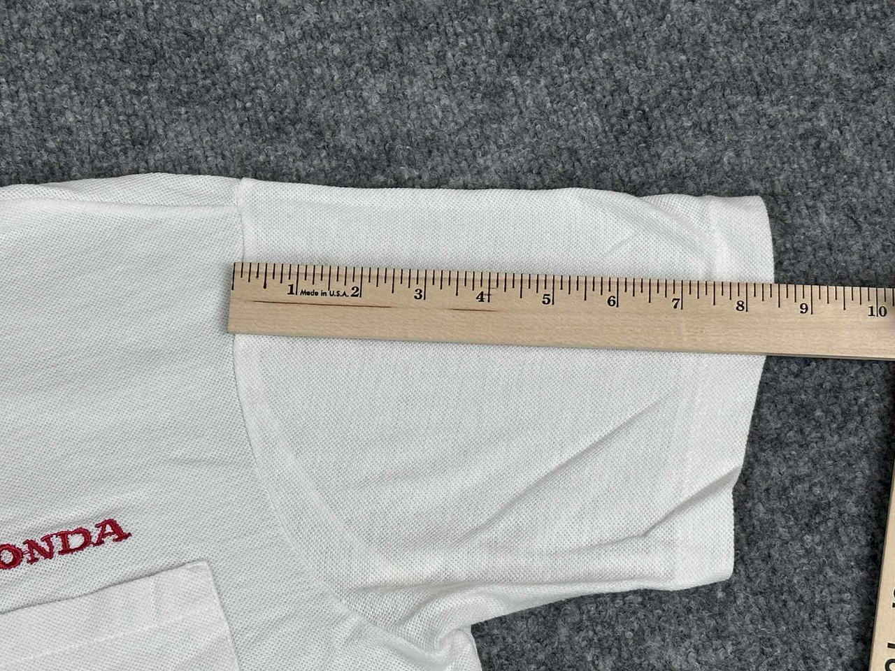 Vintage Honda Motorcycle Polo Shirt Mens Small White 80s 90s Spellout Logo