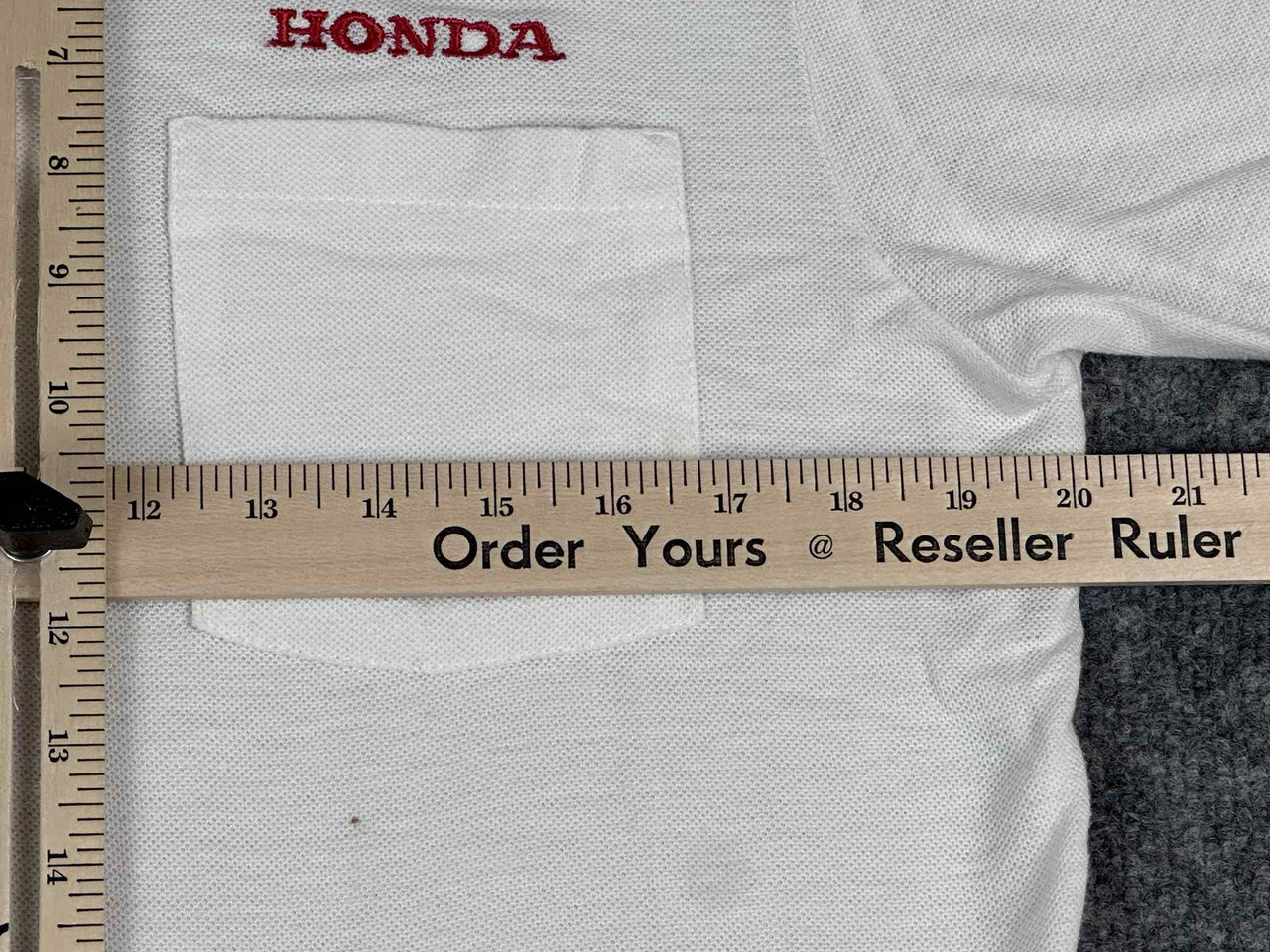 Vintage Honda Motorcycle Polo Shirt Mens Small White 80s 90s Spellout Logo