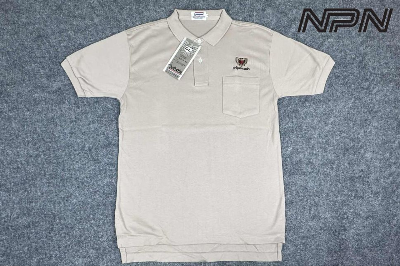 VTG NOS 80s Honda Aspencade Goldwing Polo Shirt Mens M Beige USA NWT Hondaline