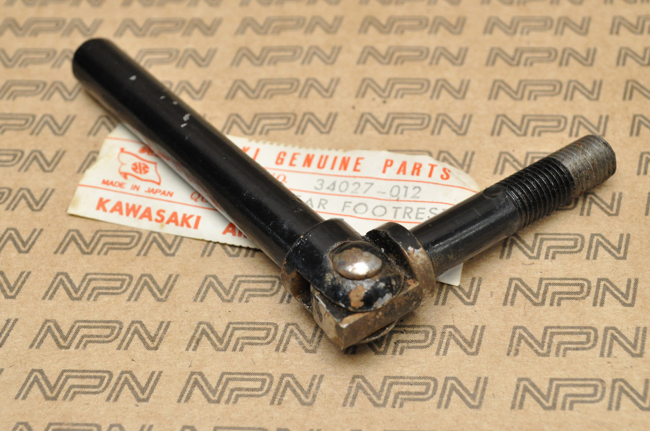 NOS Kawasaki 1969-75 H1 Mach 1976 KH500 Rear Foot Rest Peg Bar 78mm 34027-012