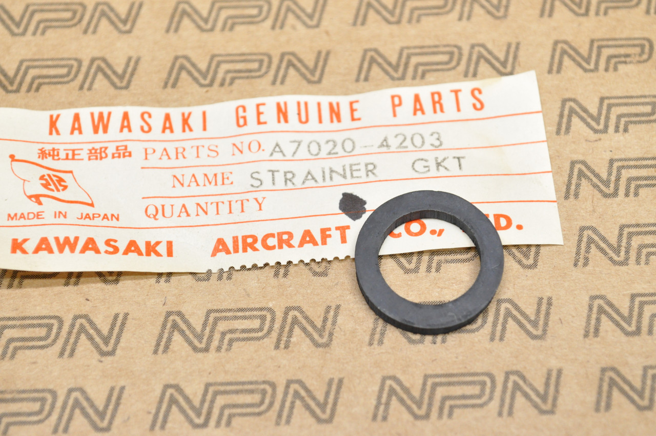 NOS Kawasaki A1 A1SS A7 A7SS Petcock Strainer Cup Gasket A7020-4203 / 92065-042