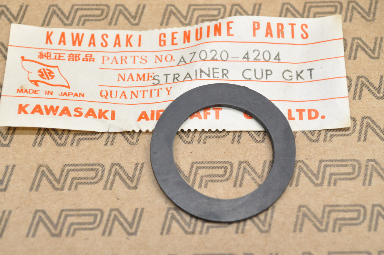 NOS Kawasaki A1 A1SS A7 A7SS Petcock Strainer Cup Gasket A7020-4204 / 51037-004