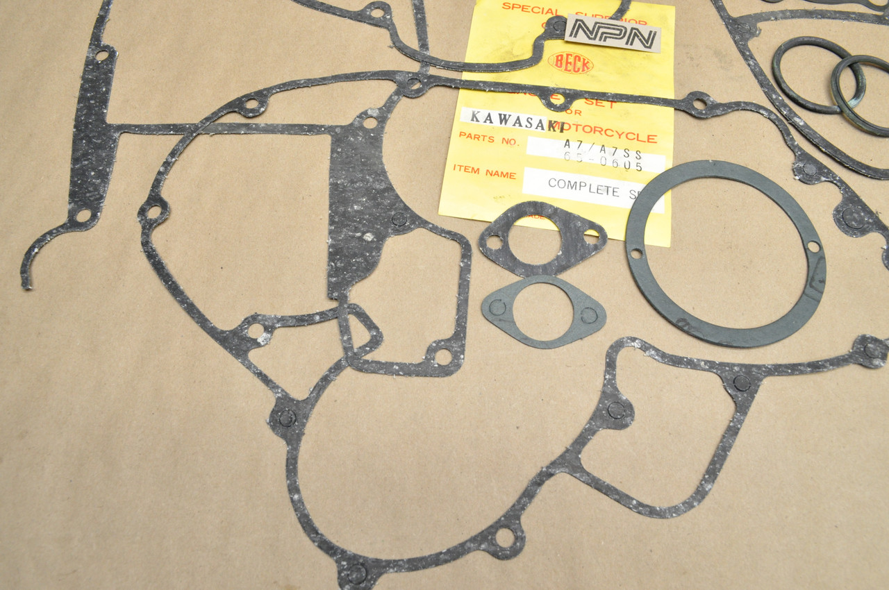 NOS Kawasaki A7 A7SS Avenger Beck Arnley Complete Engine Gasket Kit 65-0605