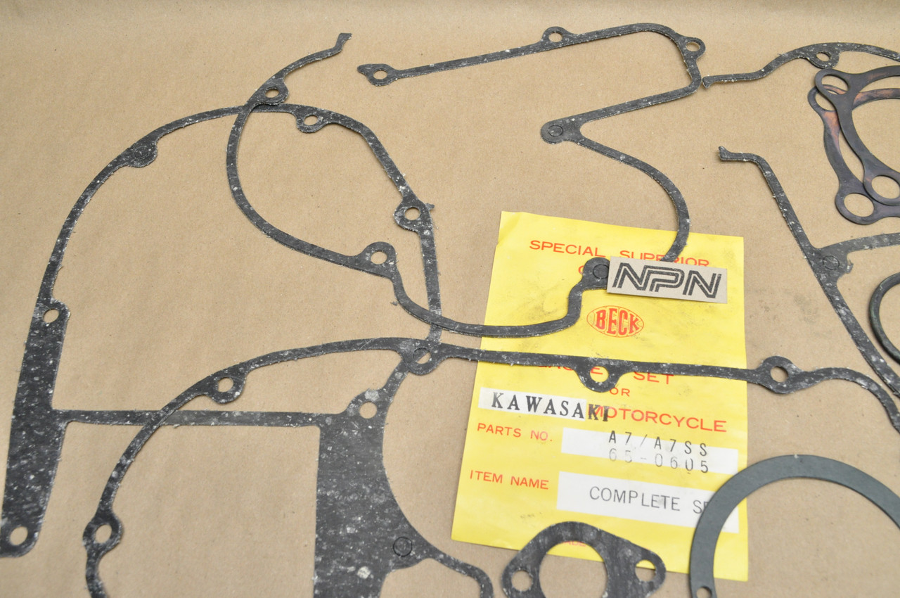 NOS Kawasaki A7 A7SS Avenger Beck Arnley Complete Engine Gasket Kit 65-0605