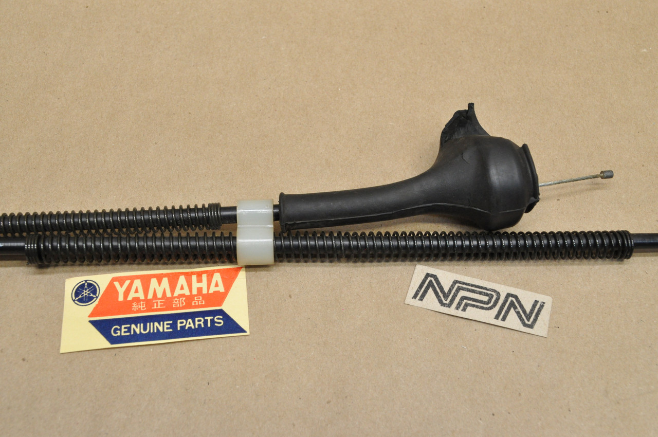 NOS Yamaha 1980-82 YT125 Lower Throttle Cable #2 3X3-26312-01