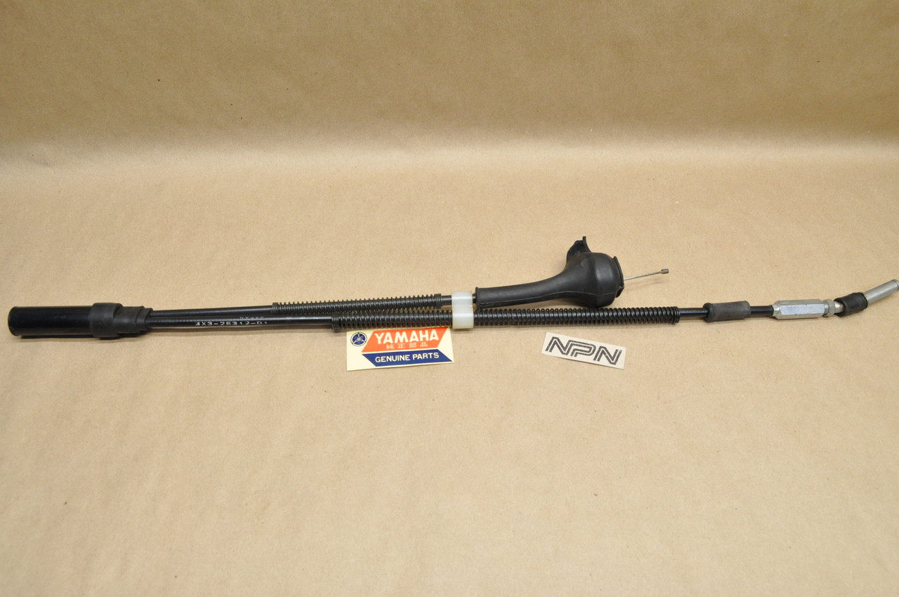 NOS Yamaha 1980-82 YT125 Lower Throttle Cable #2 3X3-26312-01