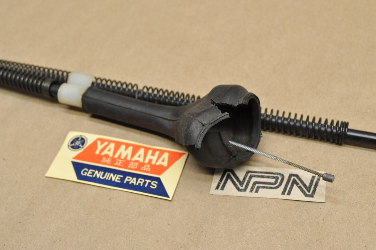NOS Yamaha 1980-82 YT125 Lower Throttle Cable #2 3X3-26312-01
