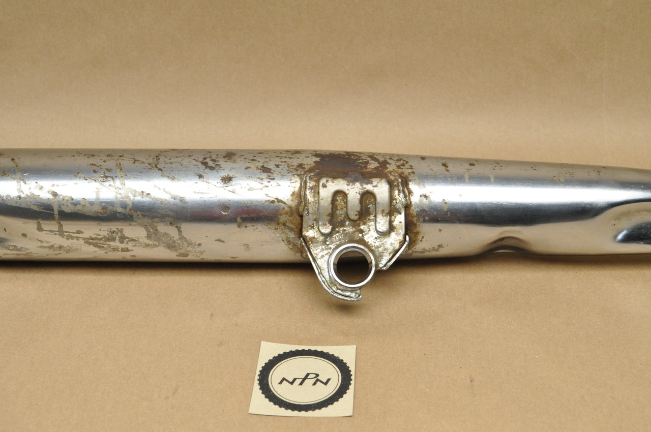 Vtg OEM Yamaha 1973-75 RD250 RD350 Right Exhaust Muffler w/ Baffle Silencer 360-14720-03