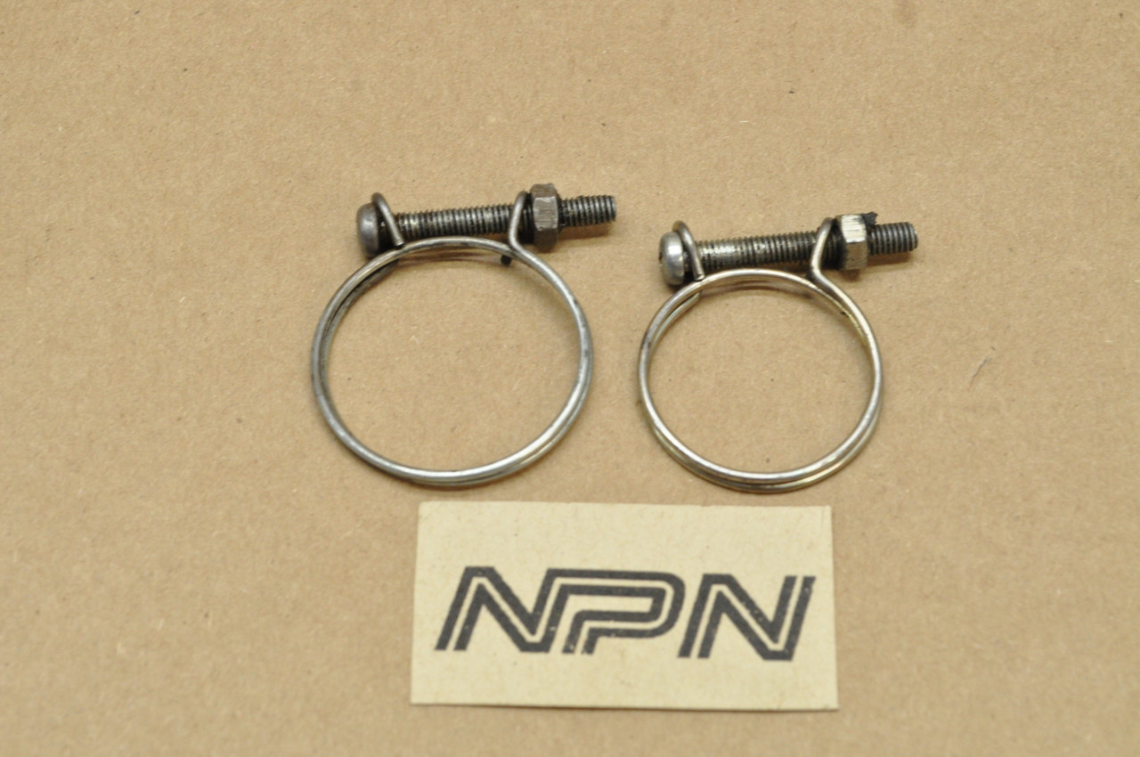 Vtg OEM Yamaha RD250 RD350 RD400 Oil Tank Fill Connector Tube Pipe Clamp Lot 360-21755-00