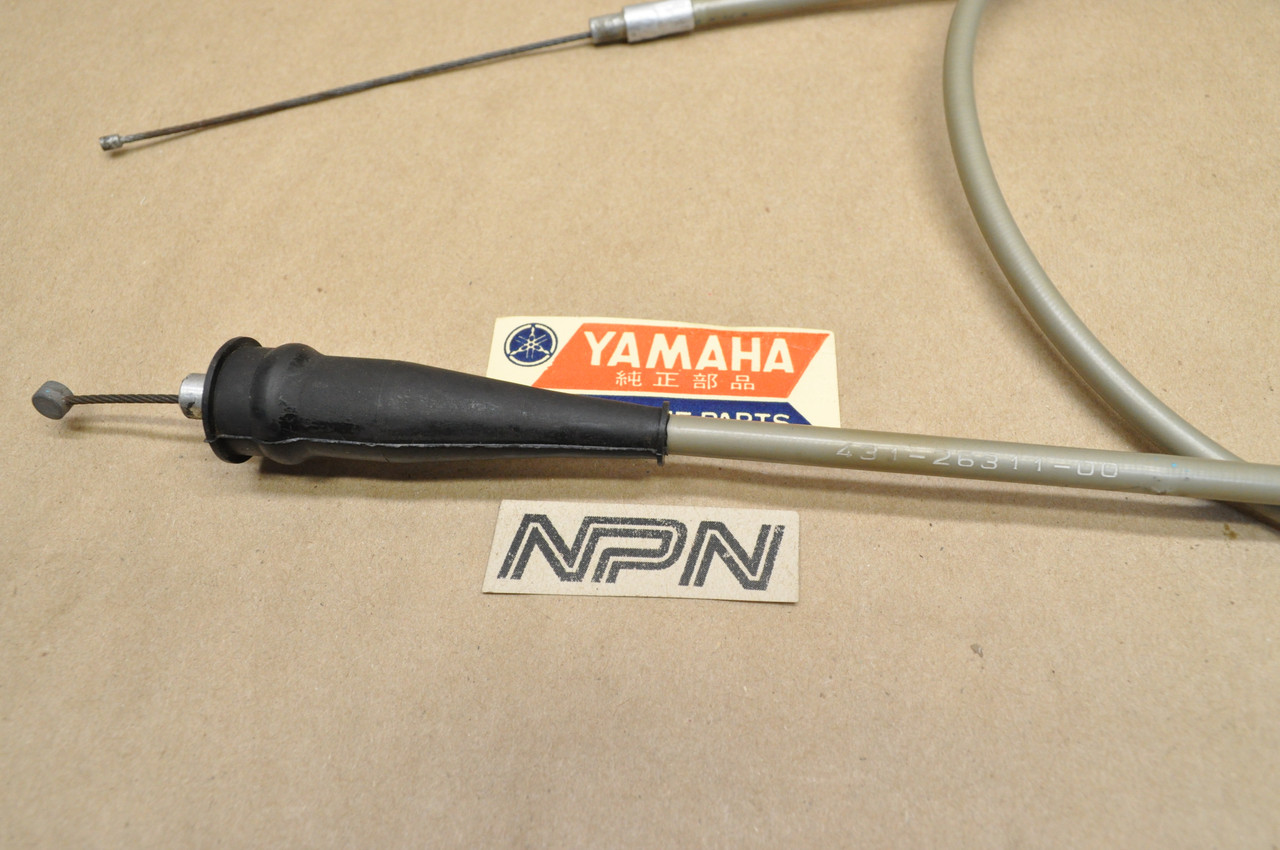 NOS Yamaha 1974 YZ250 YZ360 Throttle Cable 431-26311-00
