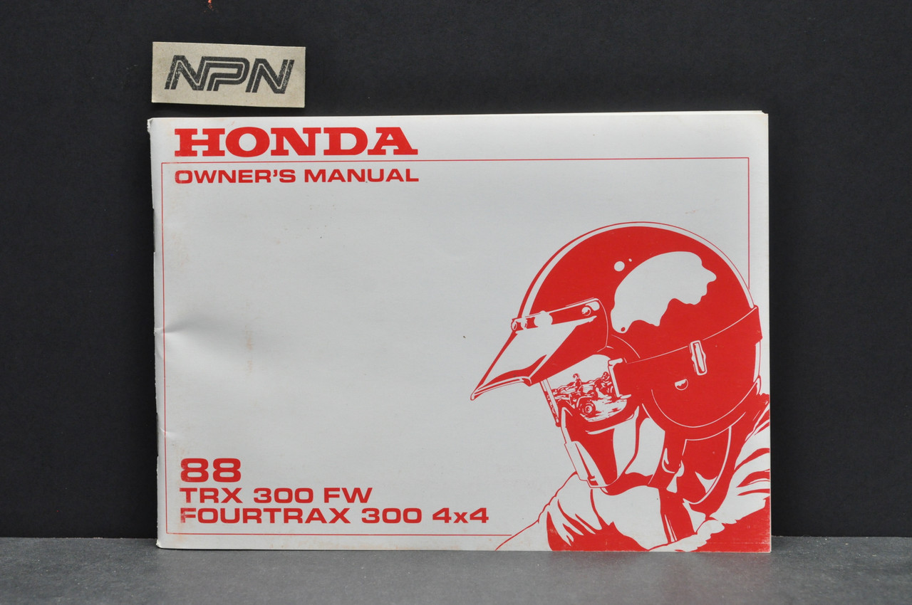 Vintage NOS 1988 Honda Fourtrax 300 TRX300 FW Owners Manual ATV OEM