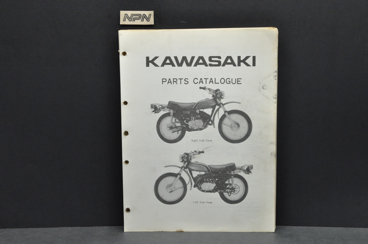 Vintage 1970-74 Kawasaki 175 F7 A-D Parts Manual Catalog Book OEM