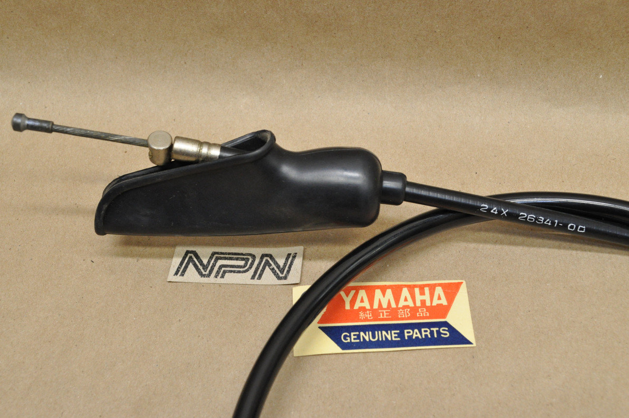 NOS Yamaha 1983-84 YZ125 Front Brake Cable w/ Rubber Boot 24X-26341-00