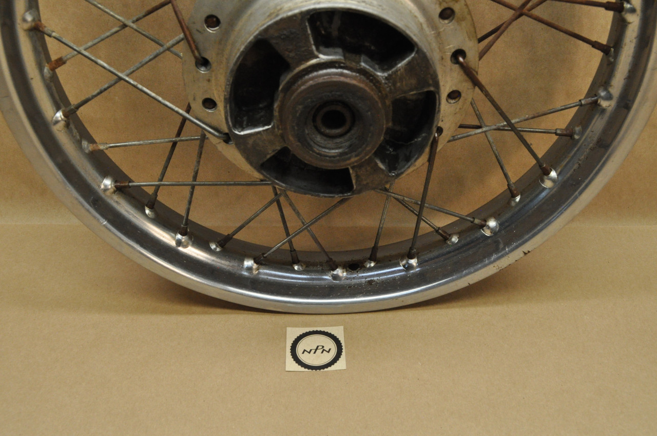 Vintage OEM Honda 1977 XL75 Rear Wheel Rim Hub Spoke Assembly 42701-118-013