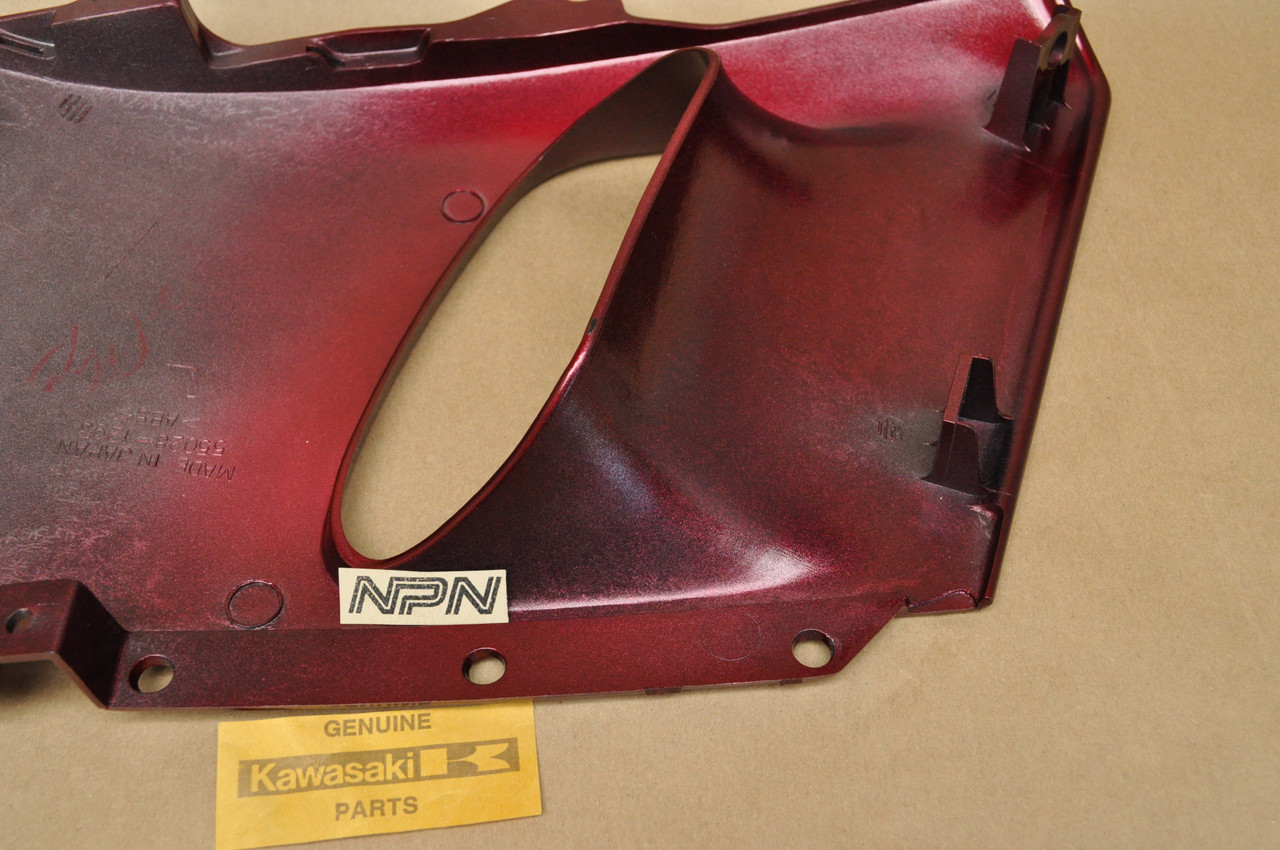 NOS Kawasaki ZX600 Ninja Violet Plastic Left Middle Cowling Fairing Panel 55028-1293