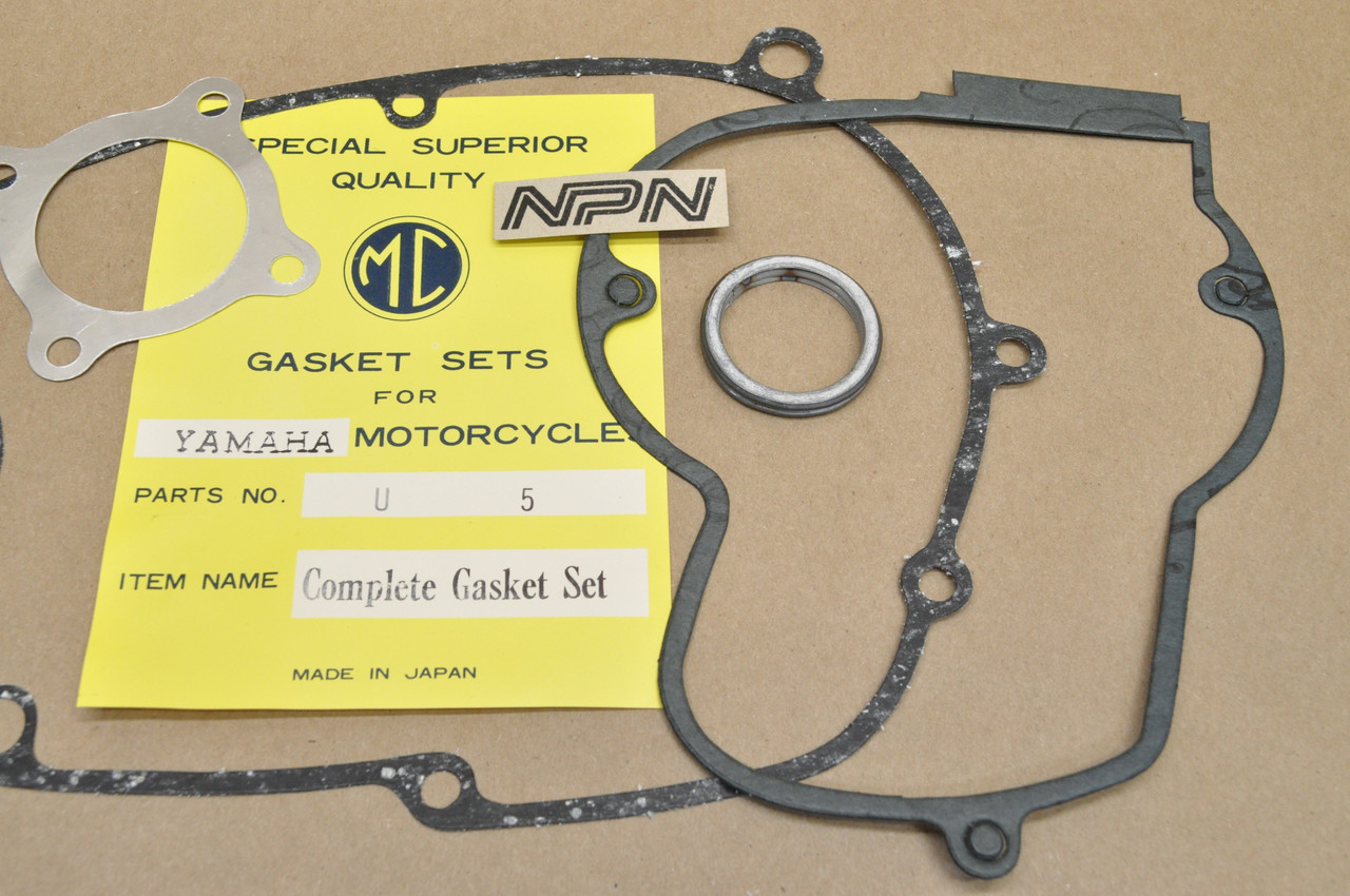 NOS Yamaha U5 MC Japan Complete Engine Gasket Kit 117-15451-00 / 117-15453-00