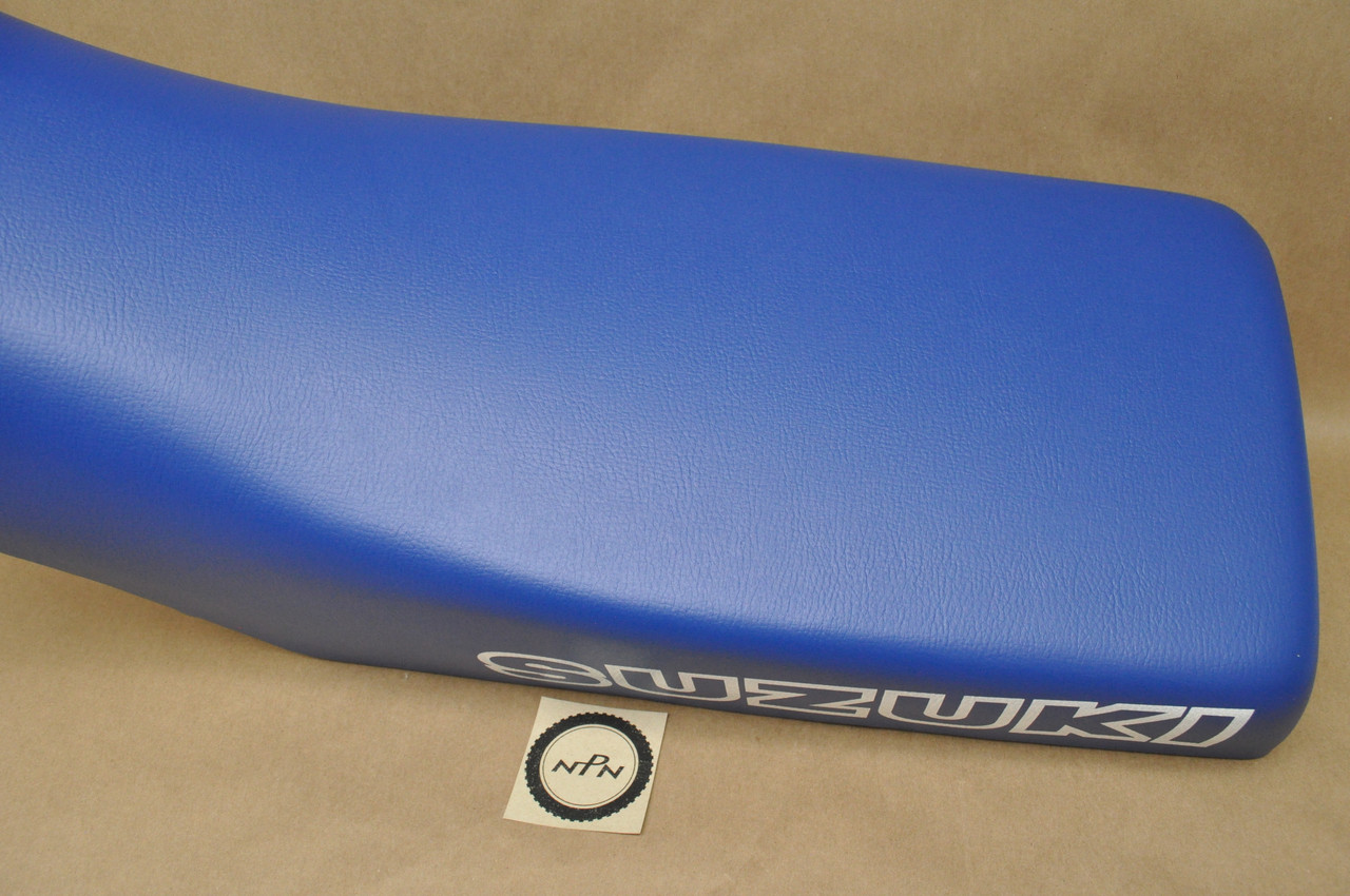 NOS Suzuki 1985-92 LT250 R Quad Racer Blue Seat Cushion w/ Pan Assy 45100-19A00