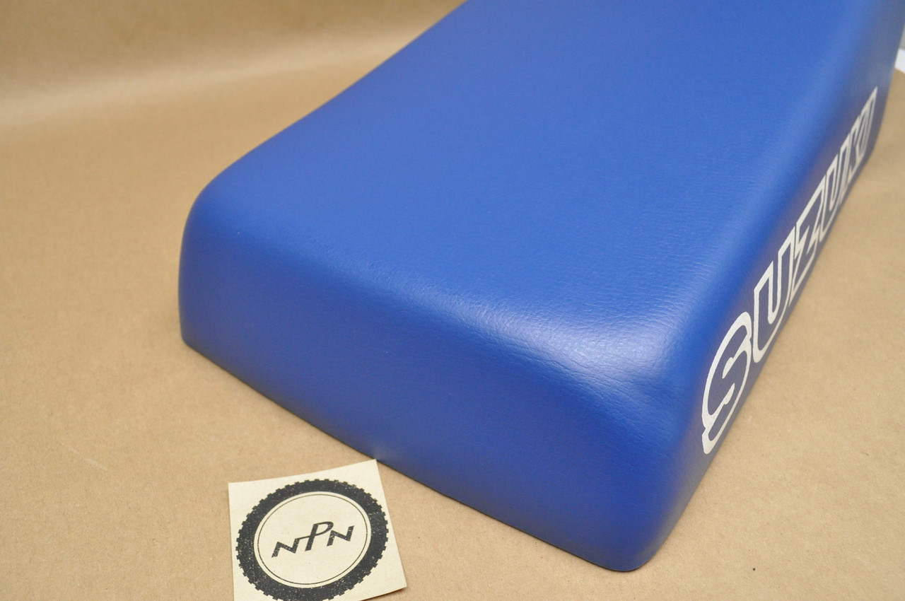 NOS Suzuki 1985-92 LT250 R Quad Racer Blue Seat Cushion w/ Pan Assy 45100-19A00