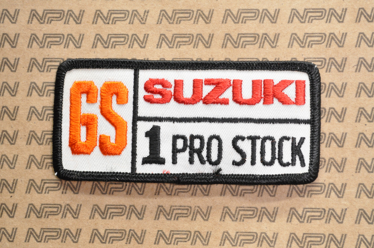 VTG NOS Suzuki OEM GS Pro Stock Racing Patch Embroidered Dealer Emblem