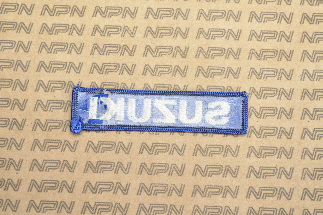 VTG NOS Suzuki OEM Motorcycle Patch Blue Embroidered Dealer Official Emblem