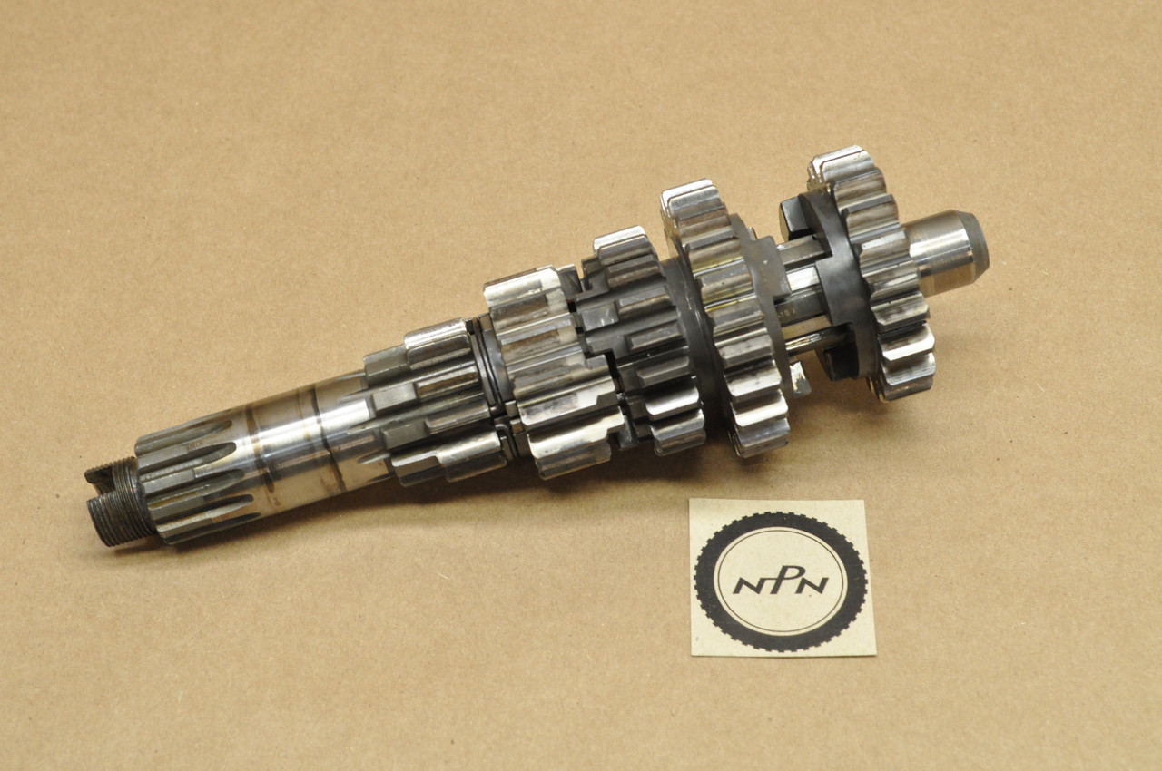 Vtg OEM Yamaha YDS3 Transmission Main Axle Shaft Gear Lot 159-17411-00
