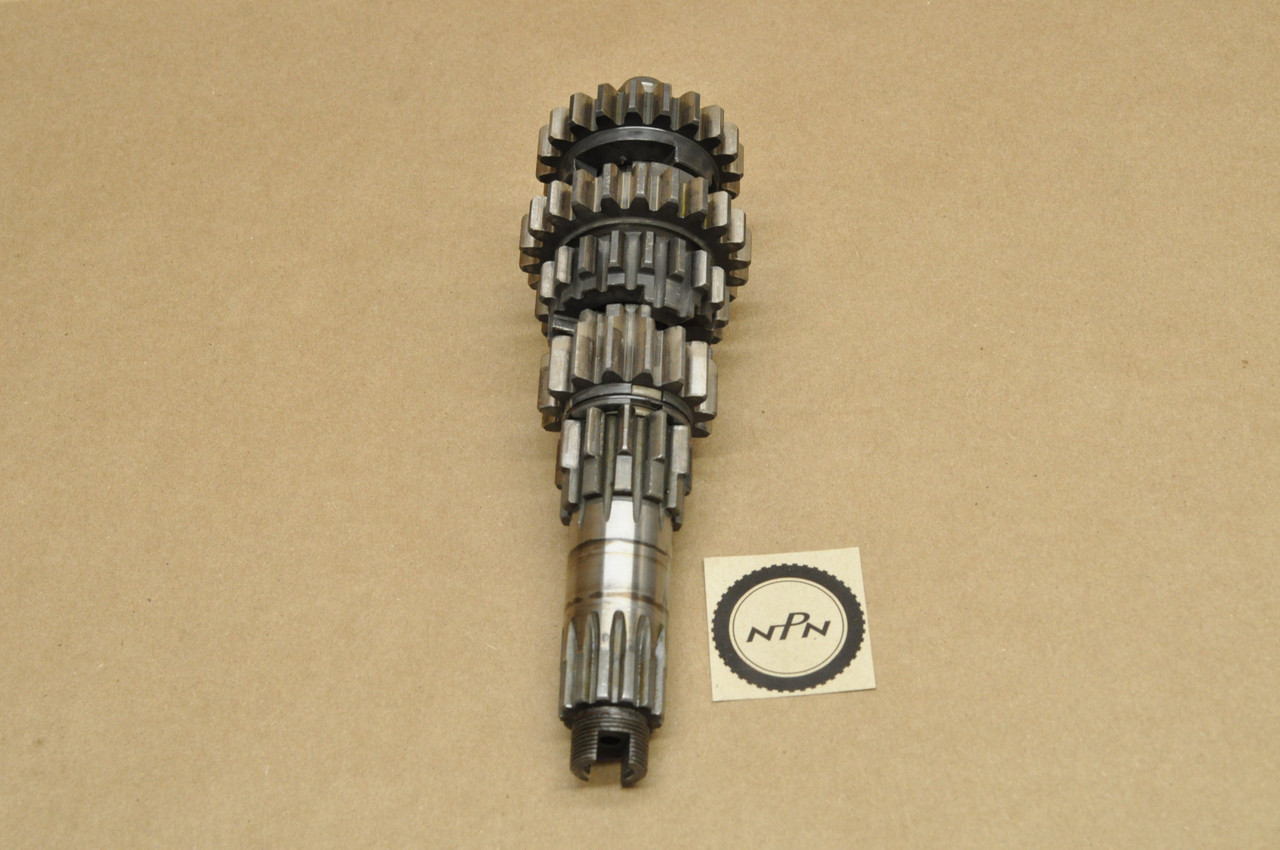 Vtg OEM Yamaha YDS3 Transmission Main Axle Shaft Gear Lot 159-17411-00