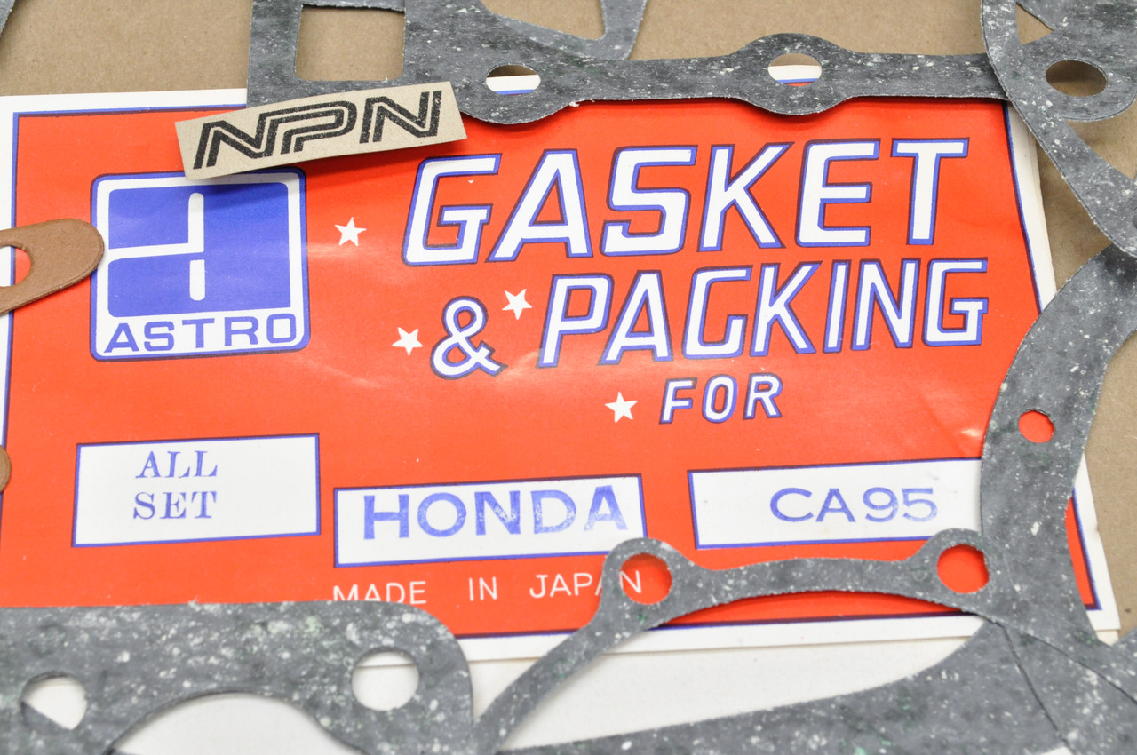 NOS Honda CA95 Benly Astro Complete Top & Bottom End Gasket Kit 06111-202-000